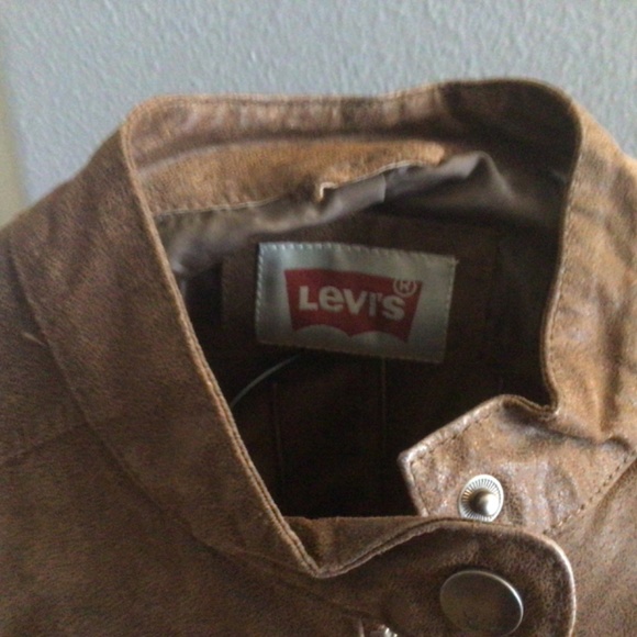 Levi’s suede moto jacket brown size small - Picture 4 of 5